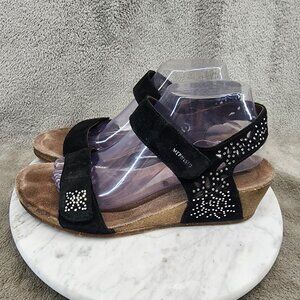 Mephisto Shoes Womens Size EU 40 US 10 Black Leather Sandals